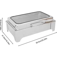 110V/60Hz Elektrische Chafing Dish Buffetset RVS 9L Professioneel Commercieel Europees Model Party Buffet Warmer Hotels
