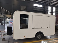 Camion de restauration rapide avec écran LED, cuisine complète, pour snacks, café, boulangerie, crème glacée, noir et blanc