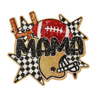 Patch en tissu grand format brodé lumineux en cuir de football pour le jour du match, à faire soi-même, fabriqué en Chine