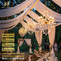 Elegante Lámpara Colgante de Cristal Recargable con Atenuación Táctil LED, Centro de Mesa para Bodas