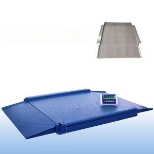 Plateforme de pesage industrielle électronique Veidt de 3 tonnes, en acier au carbone épaissi à double couche, avec écran LCD, OEM, rampe ultra-basse, petite balance au sol - Product Image 5