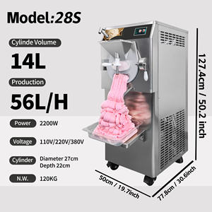 Machine à glace artisanale Mayhope 14L en acier inoxydable avec système de refroidissement par eau et contrôle de la production en continu - Product Image 3