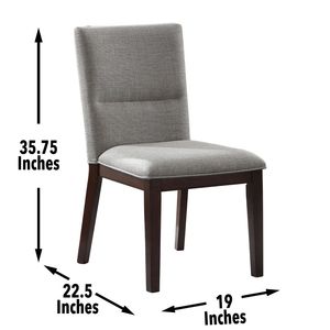 Juego de 2 sillas laterales DB Amalie Brown, sillas modernas con acento de granja, respaldo alto para sala de Estar, comedor, balcón, uso exterior - Product Image 2