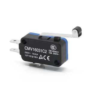 ไมโครลิมิตสวิตช์ CMV16031C2 16A ของ CNTD Changde Electric แบบรีเซ็ตตัวเองชนิดลูกกลิ้ง ขั้วต่อ 187 สวิตช์พลาสติกขนาดเล็ก - Product Image 1