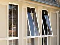 Fenêtre à auvent en aluminium à double vitrage moderne NFRC AS2047 CE pour villas, norme AS2047, aluminium manuel