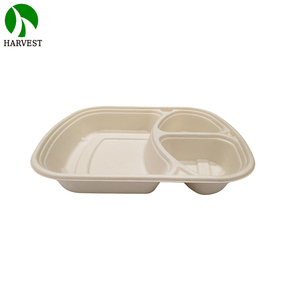 Boîte à <span class=keywords><strong>repas</strong></span> bento écologique, biodégradable, jetable, micro-ondable, pour emporter, avec couvercle, pour la restauration rapide - Product Image 4