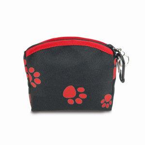 Distributeur de sacs à déjections pour animaux de compagnie 600D portable, version noire et rouge, support pour sacs à déjections canines - Product Image 1