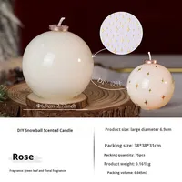 Bougie à neige de Noël moderne faite à la main bougie de cire de soja parfumée bricolage bougie décorative pour la maison Bar anniversaire vacances atmosphère