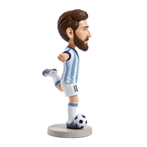 Statuette Bobble Head in Resina Stile Folk Art di Calciatori Famosi per Decorazione da Tavolo, Regalo da Collezione Artistico - Product Image 6