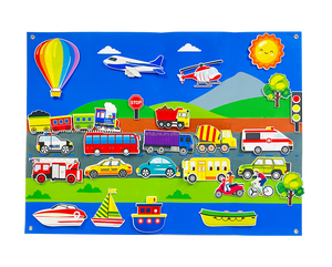 Giáo Dục Mầm Non Cảm Thấy Câu Chuyện Hội Đồng Quản Trị Thiết Lập Với Giao Thông Vận Tải 29 Miếng Cho Trẻ Em Tìm Hiểu Xe Xe Đạp Tàu Máy Bay Tàu - Product Image 1