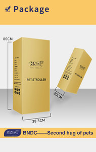 Trọng lượng nhẹ có thể gập lại có thể tháo rời người bán hàng đầu sang trọng mới được thiết kế 4 bánh xe tay đẩy vật nuôi xe đẩy không đắt tiền Xe đẩy chó lớn - Product Image 5