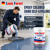 Revêtement de sol en époxy auto-nivelant de haute qualité avec sable coloré, revêtement de qualité alimentaire, pour garage, bricolage, résistant à la chaleur, antidérapant
