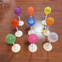 Capsule en forme de sucette 11*15cm avec base, décoration de fête pour enfants, distributeur de bonbons et jouets