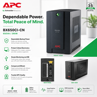 Schneider 650VA/390W Back-UPS Onduleur à onde sinusoïdale pure APC BX650CI-CN Entrée 140-300V pour ordinateur de bureau à domicile