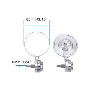 กระจกมองหลังปลายแฮนด์สีเงิน GOOFIT สำหรับ <span class=keywords><strong>Vespa</strong></span> Spring <span class=keywords><strong>Sprint</strong></span> <span class=keywords><strong>150</strong></span> GTS300 GTV - Product Image 2