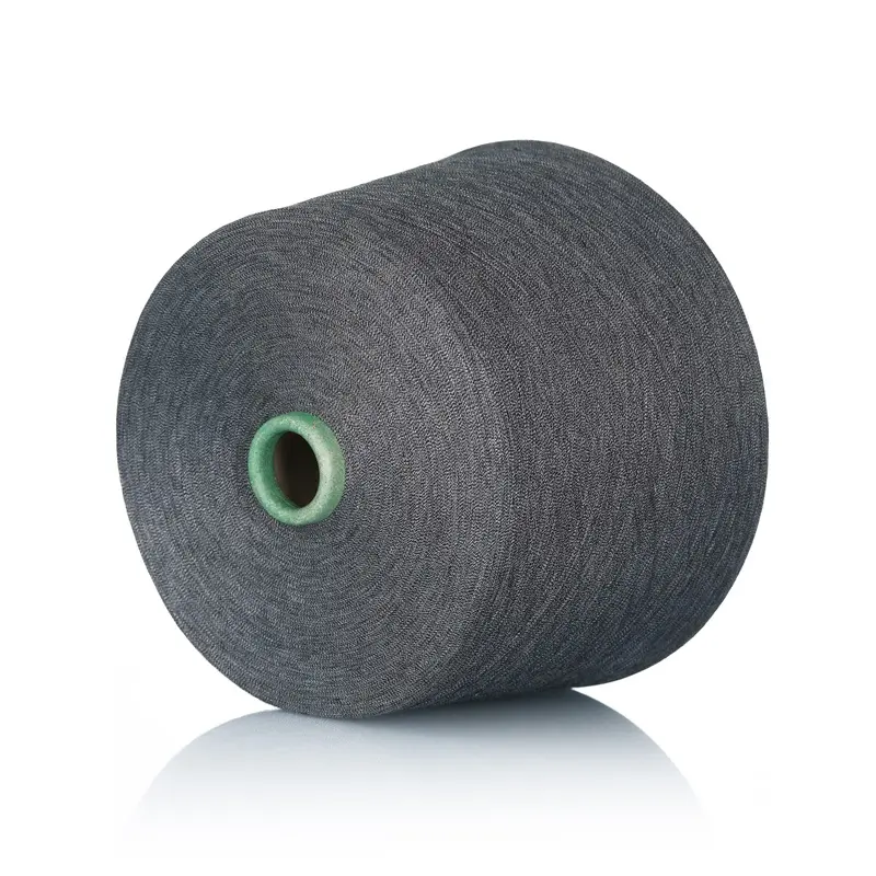 T100% Blended Black White AB Siro Spinning Spun Yarn for Knitting Denim Fabric