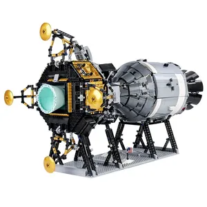 금형 왕 21006 스타 계획 전쟁 공간 아폴로 11 우주선 모델 MOC 26457 플라스틱 DIY 거대한 빌딩 블록 벽돌 장난감 세트