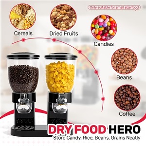Dispensador de Cereales de Doble Cilindro con Recipiente de Almacenamiento para Cocina, Contenedor de Granos, Avena, Frutos Secos y Snacks - Product Image 3