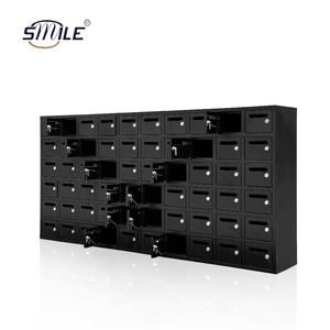 CHNSMILE OEM Boîte aux lettres personnalisée 60 portes à montage mural en métal acier antirouille Appartement extérieur - Product Image 2