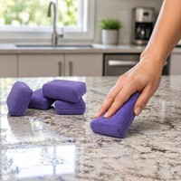 Éponge microfibre anti-rayures pour lavage de voiture, double couche absorbante, outil de nettoyage et de polissage doux, réutilisable