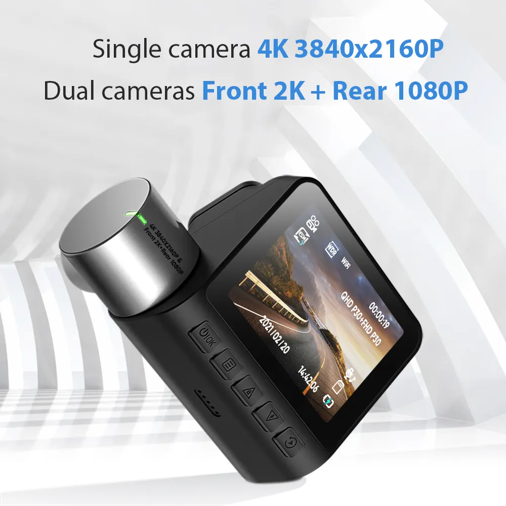 OEM 고품질 4K WIFI 자동차 백 박스 2 인치 스크린 풀 HD 2160P Dvr 듀얼 렌즈 Dashcam GPS 자동차 비디오 카메라 자동차 dvr