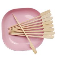 Prix d'usine, bonne qualité, brochettes plates pour barbecue au charbon de bois, en vrac, écologiques, jetables, en bambou Teppo, en gros