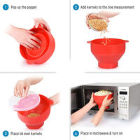 Machine à popcorn à air chaud pour la maison, pliable, en silicone, pour faire du popcorn