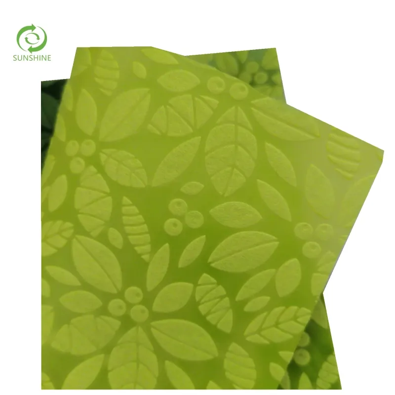 100% polypropylene spunbond 3D relief timbul non-tenun kain gulungan gaya baru pola nonwoven untuk bahan pembungkus bunga