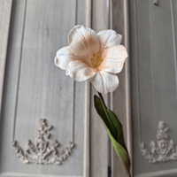 Fleur artificielle KW-F207 à 2 têtes, style moka, toucher réel, vintage automne, pour décoration de centre de table ou vase à la maison