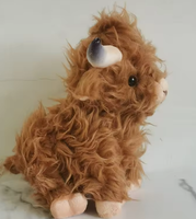 Peluche Vache des Highlands écossais, jouet en peluche réaliste et mignon, super doux, cadeau d'anniversaire pour enfants et adultes