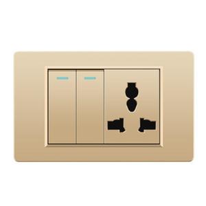 Prise murale standard américaine, panneau d'interrupteurs électriques avec 15 prises, 110V 15A, matériau ABS, application EWeLink, or, maison, hôtel - Product Image 5