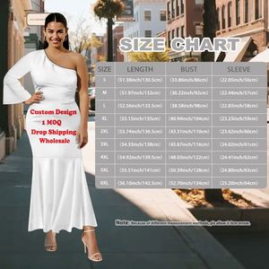 In theo yêu cầu nakupaka in cộng với Kích thước bên váy tùy biến duy nhất dài tay áo off-vai Đuôi Cá ăn mặc cho phụ nữ - Product Image 6