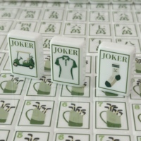 Juego de Mahjong Americano con Temática de Golf, 160 Piezas, Fichas Acrílicas, Juego de Mesa Decorativo, Regalo Festivo para Entusiastas del Mahjong