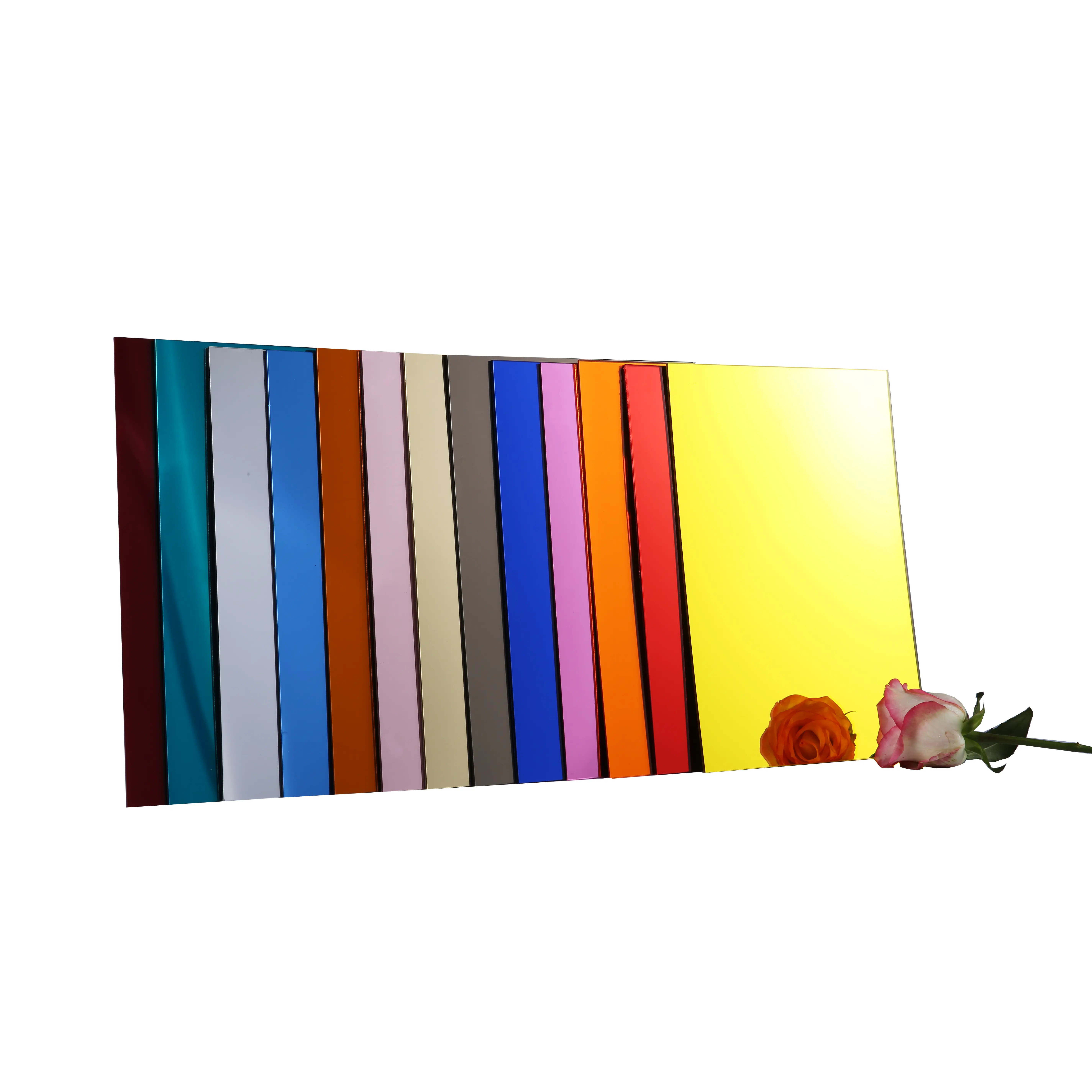 Large 3mm Color Acrylic Mirrors Custom Cut Size Colorful Two Way Pmma Mirror
