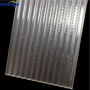 Allsign Factory placa acrílica ondulada extruida brillante 3mm 4mm 8mm hoja acrílica ondulada transparente para Decoración - Product Image 3