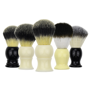 Pinceau à raser en mousse naturelle et biologique de haute qualité, marque privée, vente en gros, ensemble de pinceaux à raser multicolores - Product Image 1