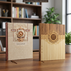 Agenda Ejecutiva Premium Personalizada B5, Tapa Dura, Planificador con Páginas para Notas, Diseño Floral y Vintage, Set de Regalo para Oficina - Product Image 5