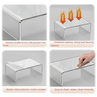 Présentoirs portables en acrylique, supports de présentation de 5 mm d'épaisseur, rehausseurs d'étagères pour parfums, jouets, cupcakes, haltères, figurines