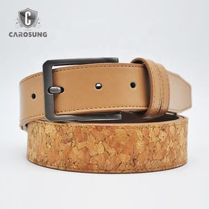 Moda Venda Quente Novas Chegadas 35MM Ecológico Marrom/Camelo Cortiça Cinto De Couro Genuíno - Product Image 2