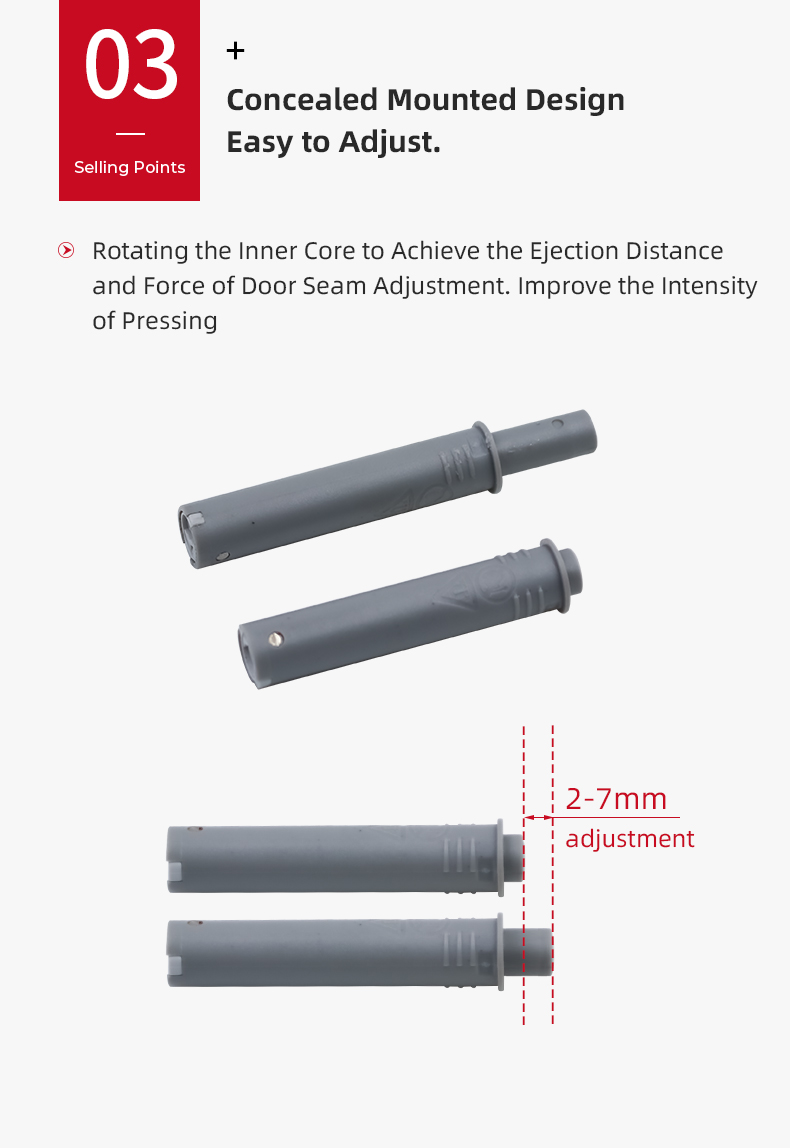 Temax Push to Open System Cabinet Door Damper Rebound with Magnetic PM14