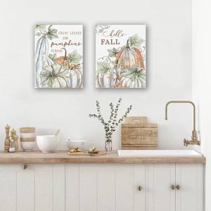 Toart autunno scuola materna decorazione LED cornici luminose stile acquerello <span class=keywords><strong>arte</strong></span> da parete Poster <span class=keywords><strong>cucina</strong></span> camera bambini tela supporto luci di zucca - Product Image 4