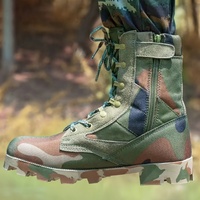 Bottes tactiques montantes camouflage pour hommes, coupe-vent, antidérapantes, durables pour la randonnée en extérieur, le combat et l'équipement de sécurité CS