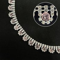 Chaîne de strass à dos plat extrêmement brillante à coudre pour robes de soirée et spectacles de danse, chaussures et sacs richement ornés