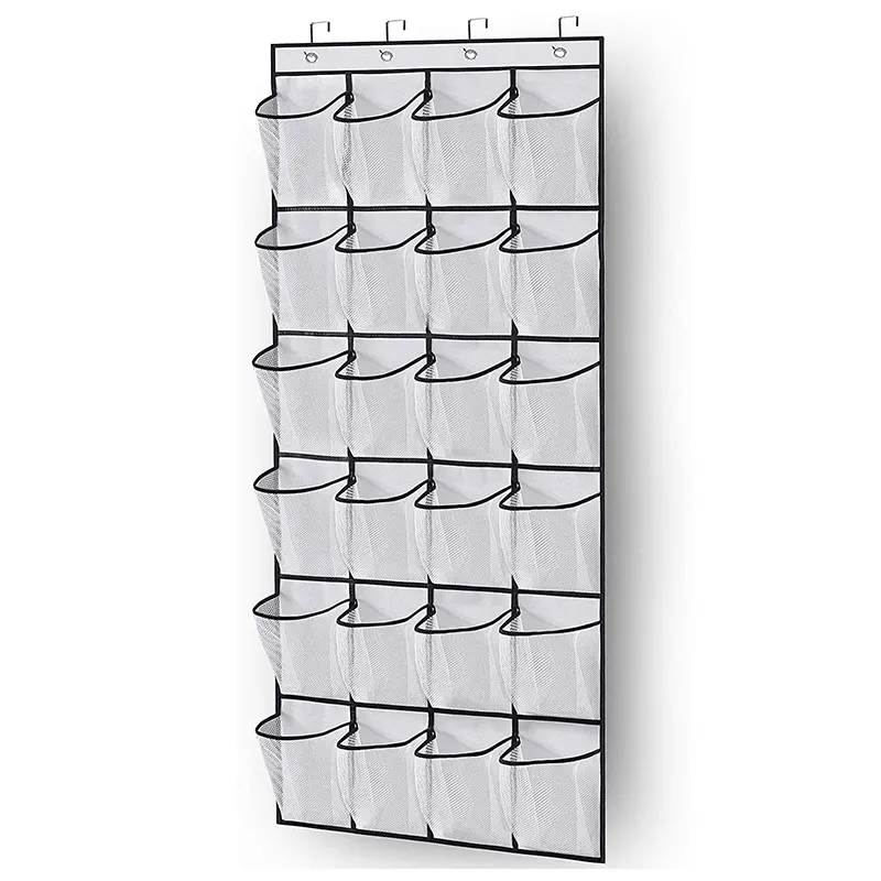 Über der Tür Schuh Organizer Schlafzimmer 24 große Netz taschen hängen Organizer Wand halterung Lagerung Sichtbare Aufbewahrung Mesh Tasche hängen