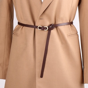 <span class=keywords><strong>Ceinture</strong></span> mince de mode simple pour femmes accessoire de petit noeud <span class=keywords><strong>sans</strong></span> trous pour <span class=keywords><strong>boucle</strong></span> en alliage de jupe et de pull - Product Image 4