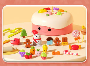 Ensemble de <span class=keywords><strong>pâte</strong></span> <span class=keywords><strong>à</strong></span> <span class=keywords><strong>modeler</strong></span> pour enfants, argile plastique, moule <span class=keywords><strong>à</strong></span> farine, jeu de <span class=keywords><strong>cuisine</strong></span> d'imitation - Product Image 4