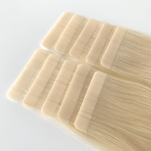 <span class=keywords><strong>Extensions</strong></span> de <span class=keywords><strong>cheveux</strong></span> russes 100% <span class=keywords><strong>cheveux</strong></span> humains Remy teints blonds lisses, double trame, double ruban adhésif, trame unique - Product Image 5