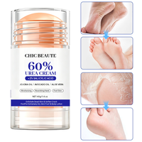 CHIC BEAUTE Soin des pieds Crème stick à 60% d'urée pour les genoux, les coudes et les pieds, exfoliant pour les peaux mortes, baume stick à l'urée pour les pieds avec 2% d'acide salicylique
