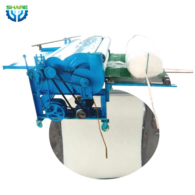 Машина для переработки текстильного полиэфирного волокна, машина для открывания тюков из хлопка