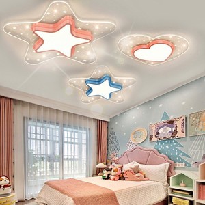 Lampada da Soffitto LED Principessa delle Stelle Rosa e Bianca, 40CM 48W 3CCT Dimmerabile, per Camera da Letto delle Ragazze e Sala Giochi per Bambini - Product Image 3